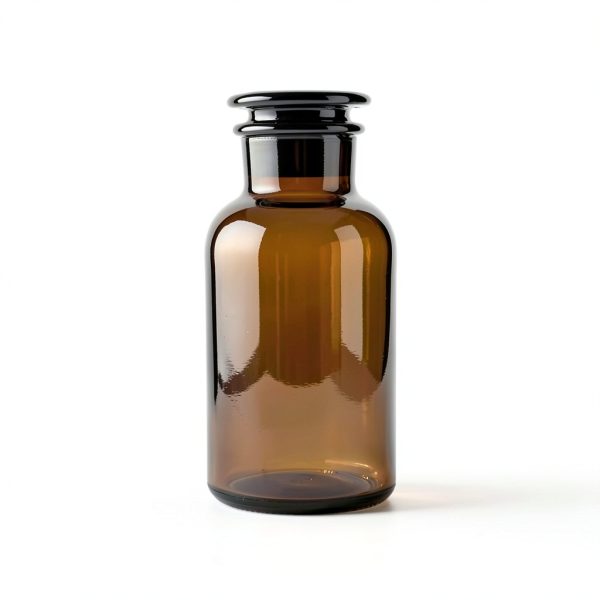 Lab Glass Storage Bottles with Lids, 3 Pcs 125ml Wide Mouth Glass Storage with Ground Stopper, Used for Lab, Home Decorative(Amber)-2