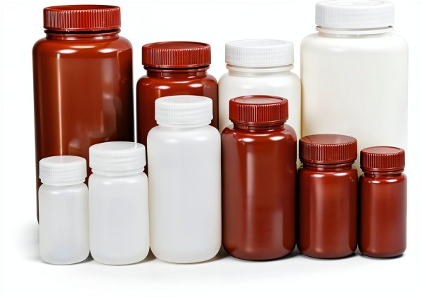 250ML 8OZ Mouth HDPE Reagent Bottles LUERFLEX Leak Proof 12 Pack-3