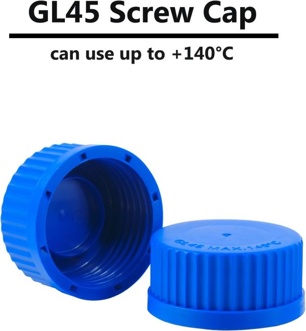 ALWSCI 250ml Graduated Glass Storage Bottle Blue GL45 Screw Cap-5