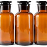Lab Glass Storage Bottles with Lids, 3 Pcs 125ml Wide Mouth Glass Storage with Ground Stopper, Used for Lab, Home Decorative(Amber)-0