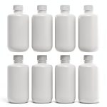 250ML 8OZ Mouth HDPE Reagent Bottles LUERFLEX Leak Proof 12 Pack-0