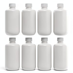 250ML 8OZ Mouth HDPE Reagent Bottles LUERFLEX Leak Proof 12 Pack-0