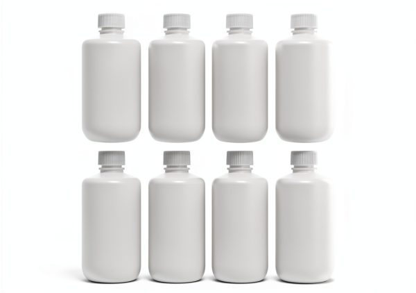 250ML 8OZ Mouth HDPE Reagent Bottles LUERFLEX Leak Proof 12 Pack-0